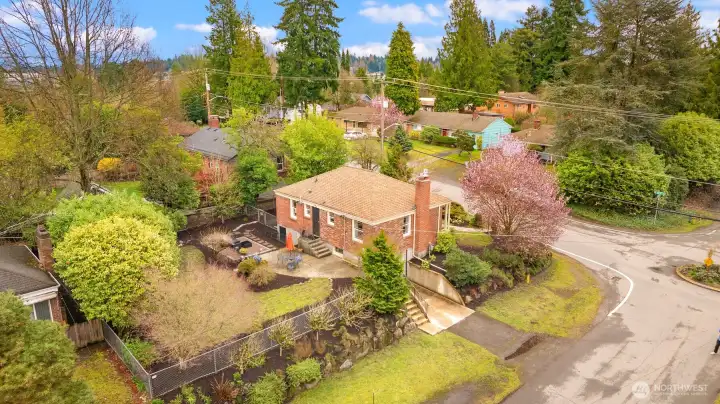 Spacious corner lot with fully-fenced yard.