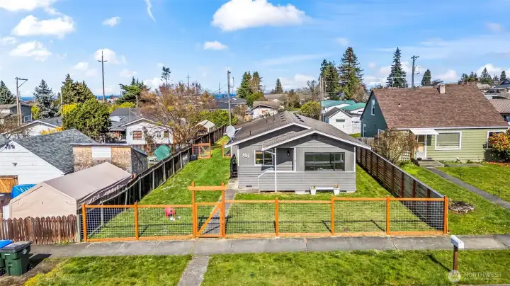 front yard showing fence