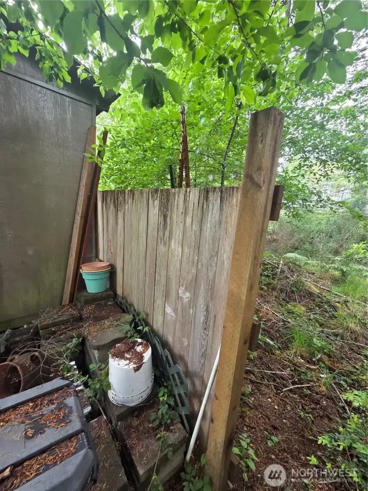 Next photo property marker is behind this fence Next photo property marker is behind this fence