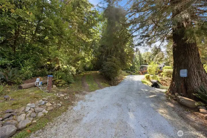 Fresh gravel in driveway