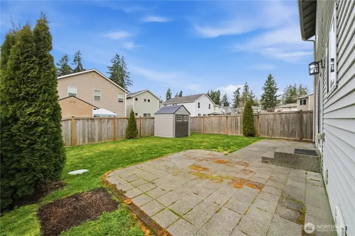 Fully fenced for added privacy and security.