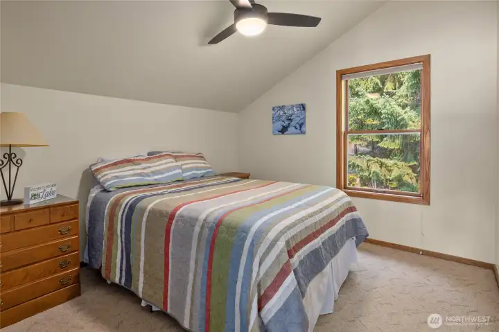 Upstairs bedroom in the front of the house. Upstairs bedroom #2