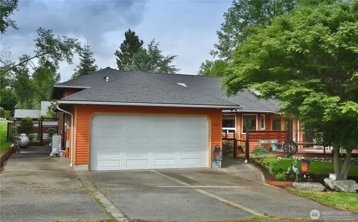 Attached two car garage.