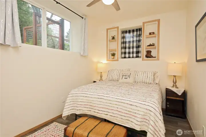 Bedroom three with more builtins.