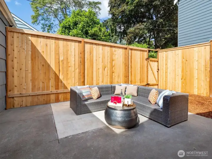 Another look at the backyard patio area.