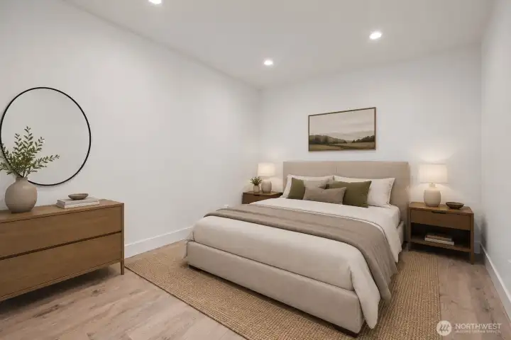 Another office, workout, or guest room! Photo is virtually staged.