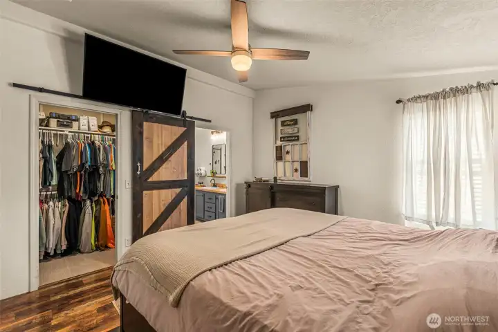 Primary bedroom with walk in closet Primary bedroom with walk in closet