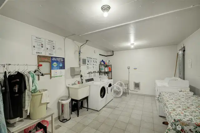 community laundry room on ground level.