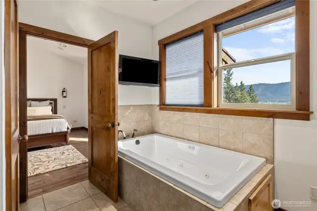Primary bath with views!