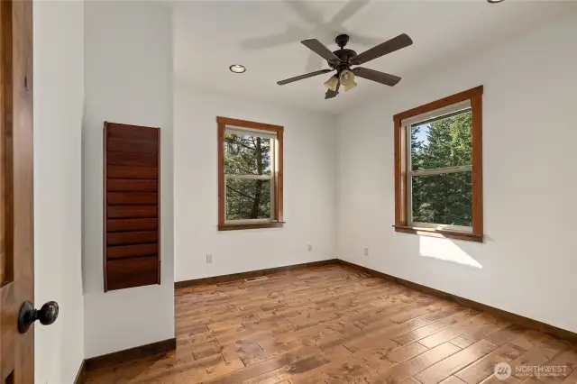 Designated office space on the main floor, big enough to be a 4th bedroom.