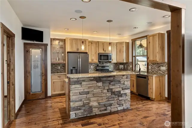 Custom kitchen with pantry