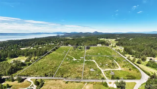 Looking north, property is located near the waterfront and Deception Pass.