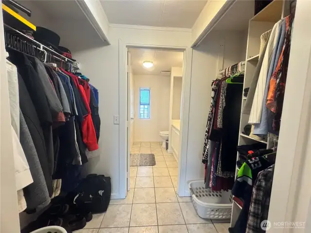 The oversize walk-in closet.