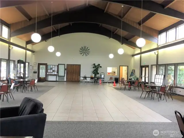 The Grand Hall in the Clubhouse. Community craft groups, boutique shows and gatherings occur here.