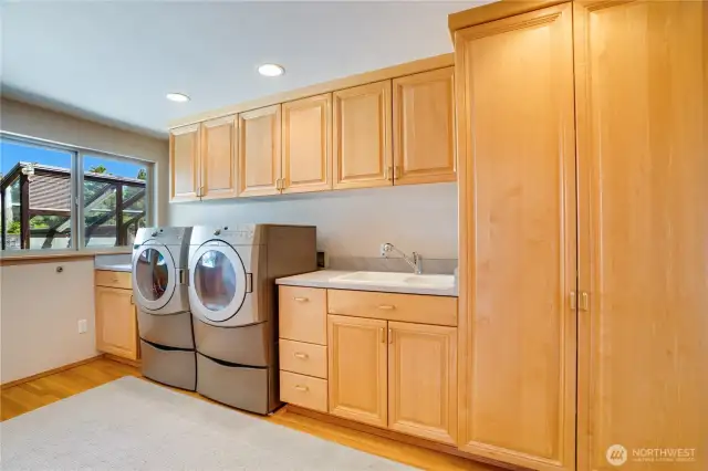 Main level laundry room.