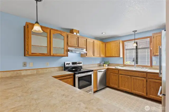 Open concept kitchen and living space, perfect for entertaining