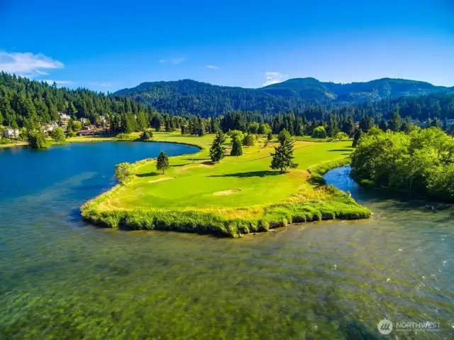 Golf course on the shores of Lake Whatcom