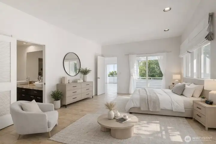 Primary Bedroom Staged