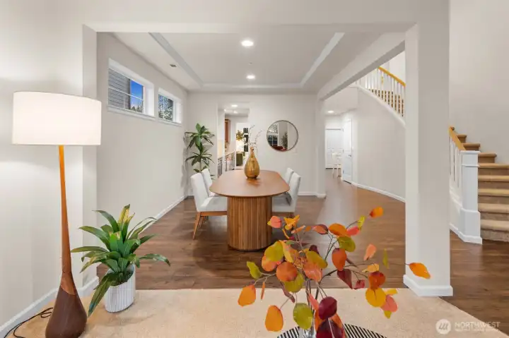 The perfect home for holiday gatherings! And notice the coffered ceilings.