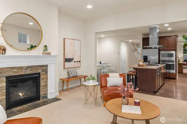 We love an open concept! Movies, games, hanging out, and quality time.