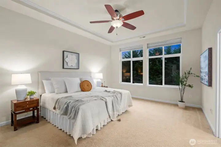 Main level primary suite is a huge bonus! It has room for large furniture!