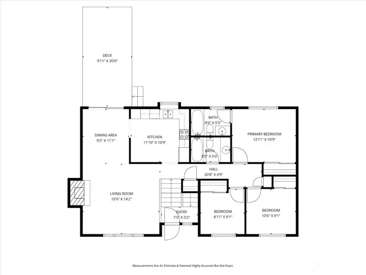 1st. Floor with dimensions