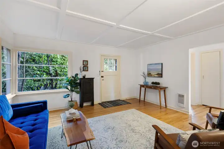 Front door - a really welcoming living room