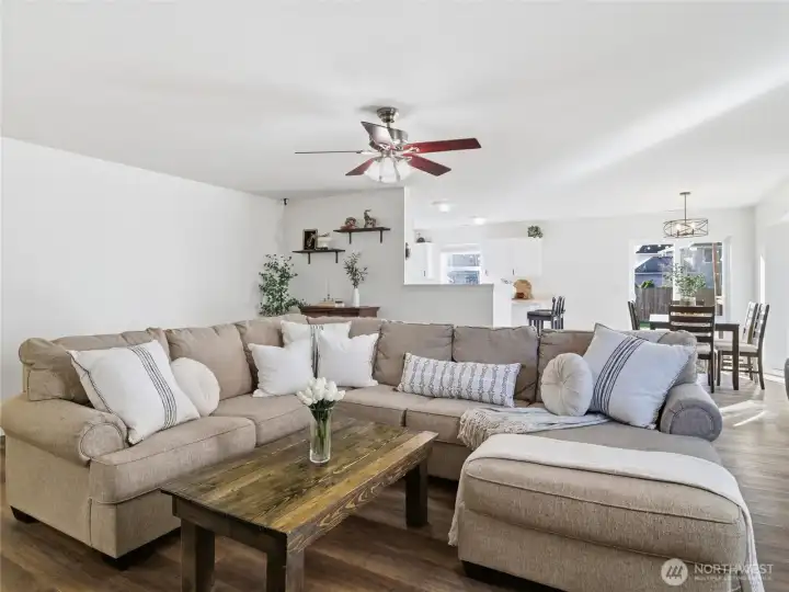 open concept living room