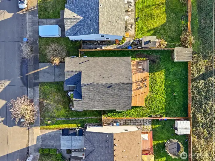 Aerial above house
