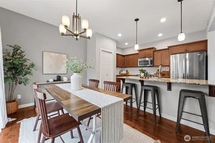 Dining area just off kitchen.