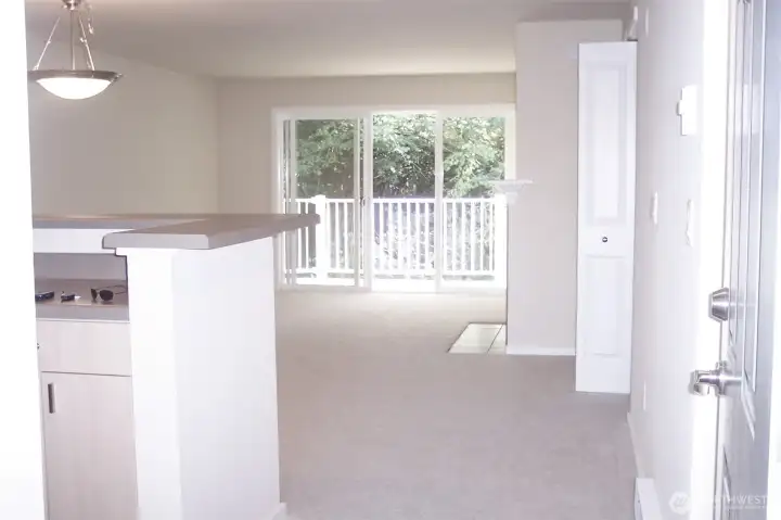 View from entry into LR shown vacant