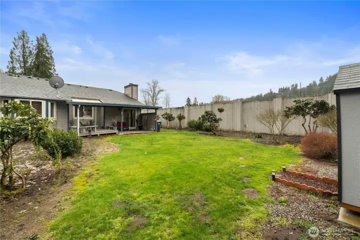 Alt View of Backyard Lawn