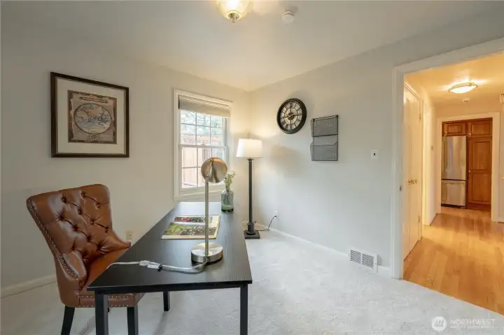 Closet was removed to make bathroom larger.