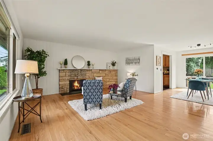 Warm and inviting yet open and functional.