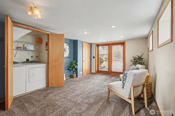 Spacious lower level includes the washer & dryer.