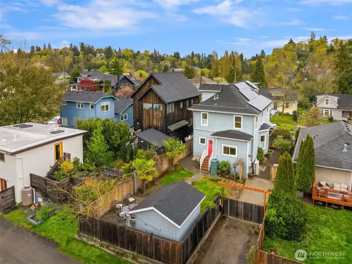 Alley access lot providing potential for a DADU.