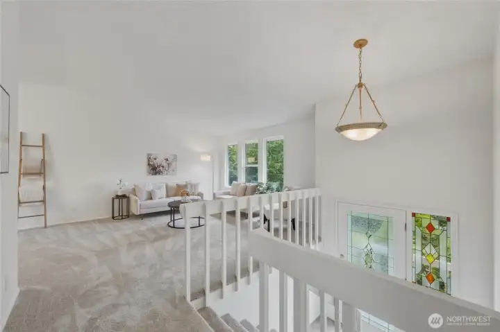 The entire home has new carpet and paint