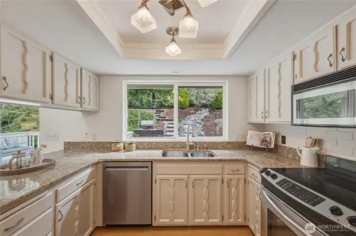 All of the cabinets have been freshly painted