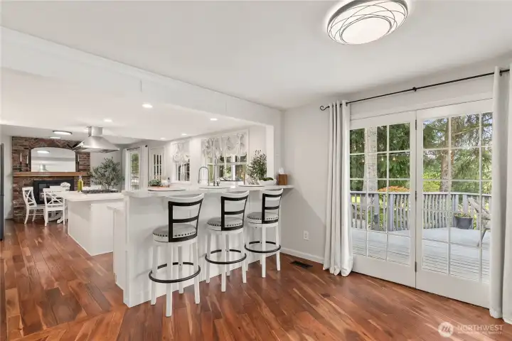 Kitchen bar with seating