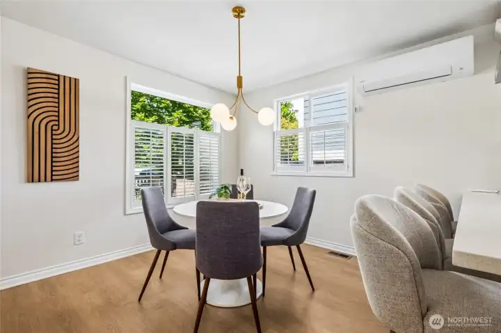 Good sized dining area would accommodate up to an eight person table.