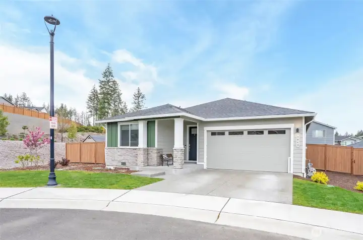 Craftsman home on largest lot in division located on quiet cul-de-sac