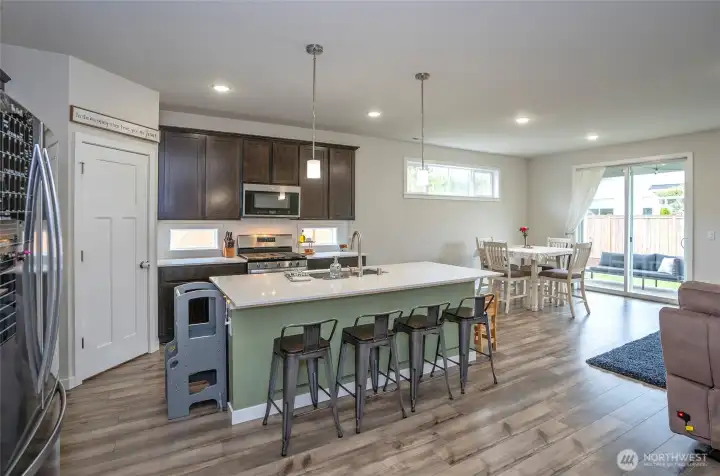 Large, chef kitchen