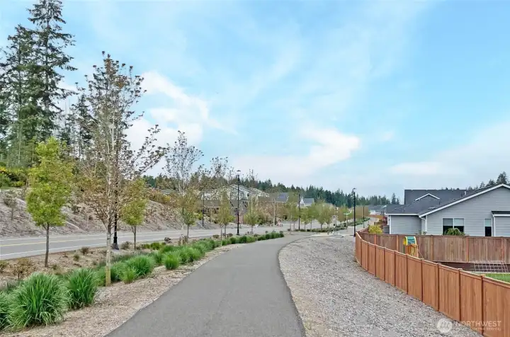 Walking trail right outside the front door