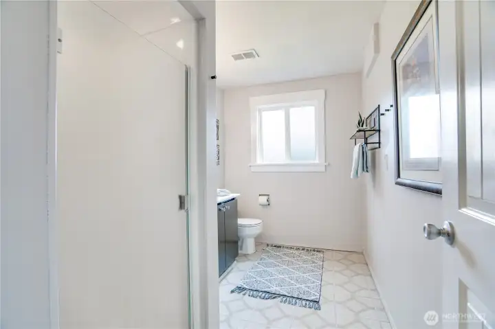 Also, a 3/4 bathroom downstairs.