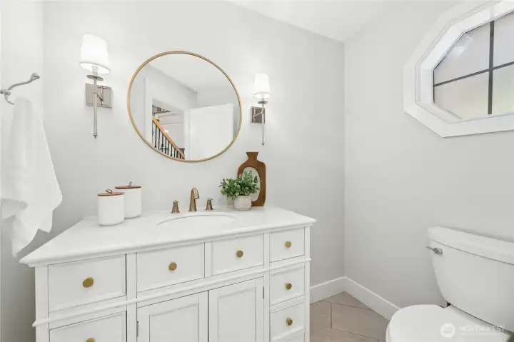 Downstairs powder room