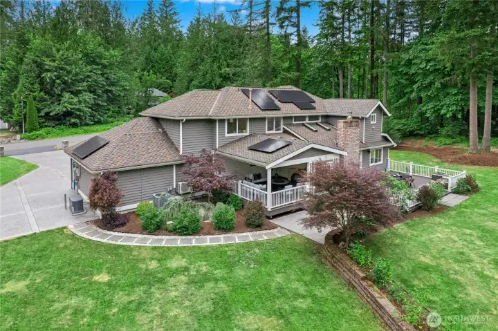 Arial of backyard