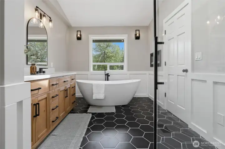 Newly renovated primary bathroom