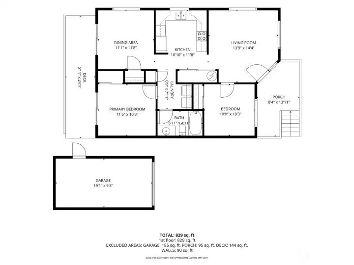 Floor plan with measurements
