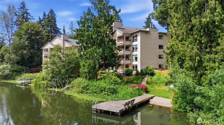 Lake-side exterior. Lake-side exterior.