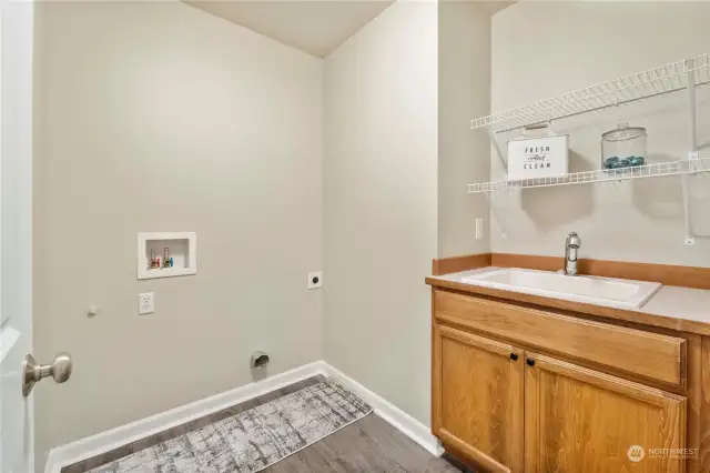 1st floor laundry with sink